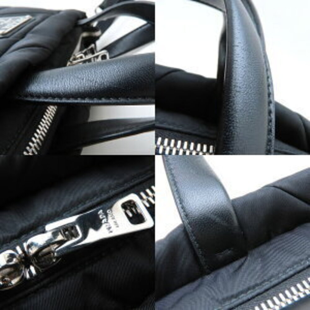 PRADA Padded Quilted Tote Bag Nero Black - Picture 6 of 8